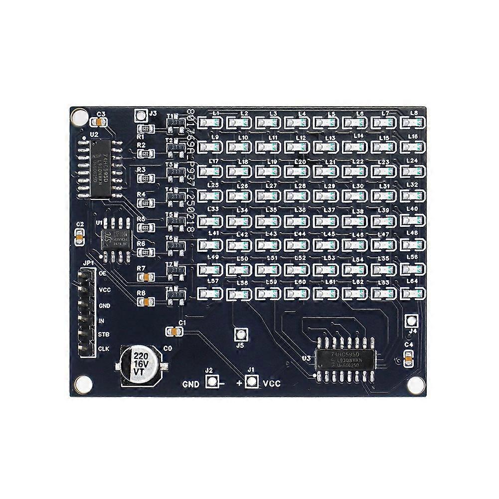 DIY Electronic Kit 64 SMD LED Patch Matrix Advertising Screen Number Display Soldering Project Practice Kit