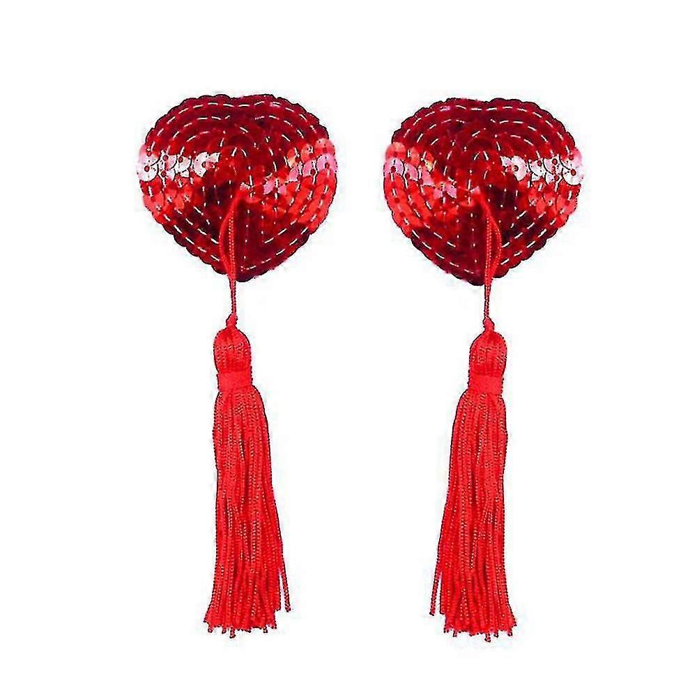 kvinners tassle hjerteformet bh brystvorte dekker