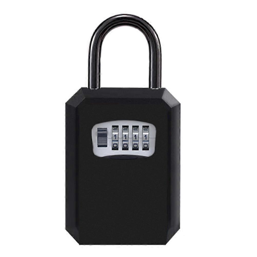 4Digit Code Box Wall-Mounted Password Key Box No-Drilling Required Decorative Home Use Construction Site Entrance Lock A