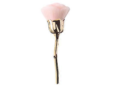 Rose Large Powder Makeup Brush with Soft Nylon Bristles for Professional Face Makeup