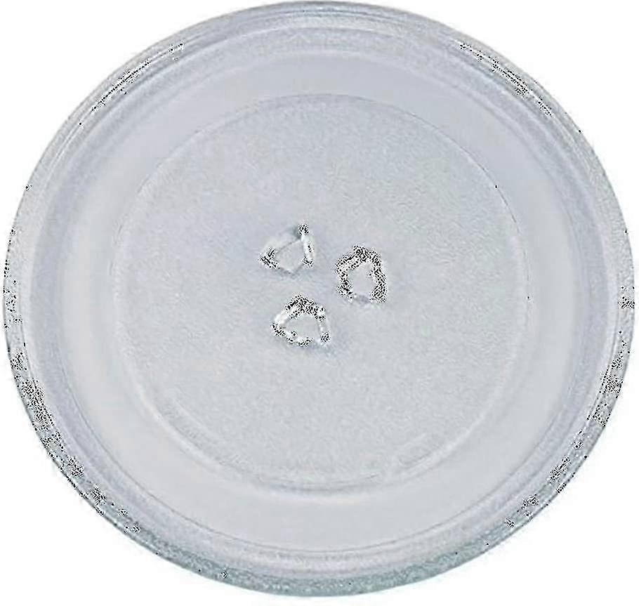 24.5cm Replacement Glass Plate for Microwave Turntable with 3 Mounting Clips
