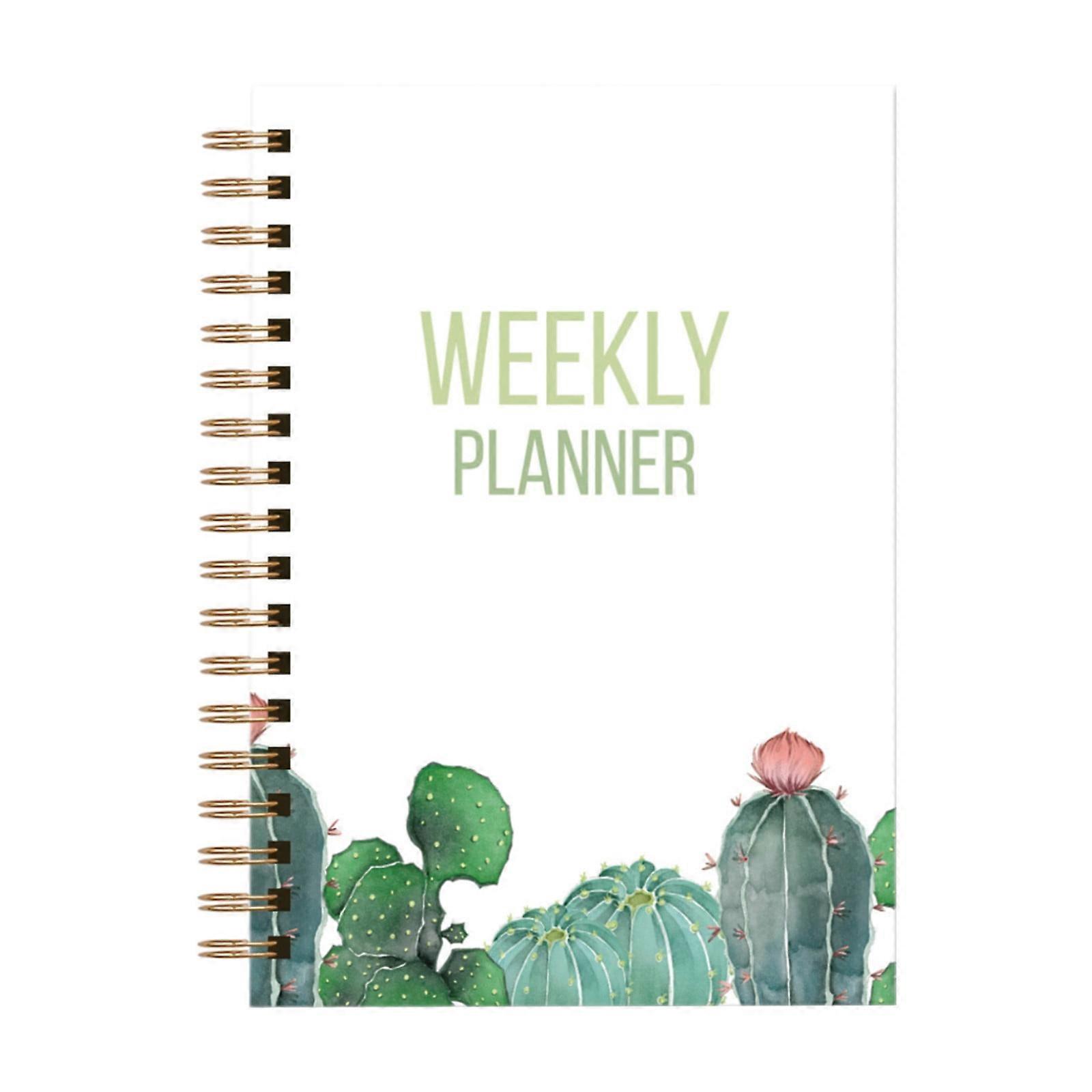 maxiaoxia Weekly Schedule Book Hard Case Notebook A5 Coil Book Elastic Notebook School Notebooks Paper College