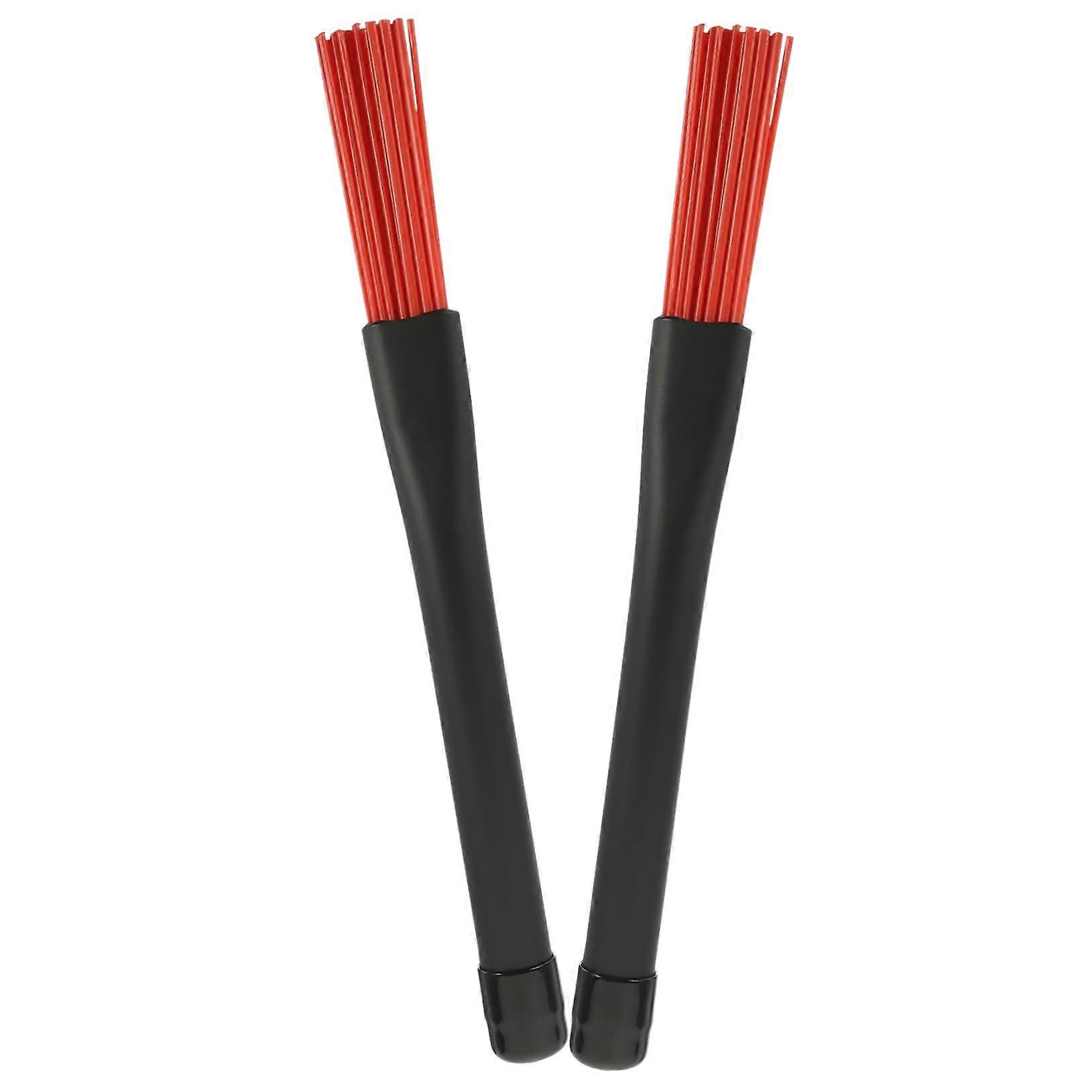 Drum Brushes Set of 2 with Retractable Handles for Jazz and Drum Kit Beginners Durable Design