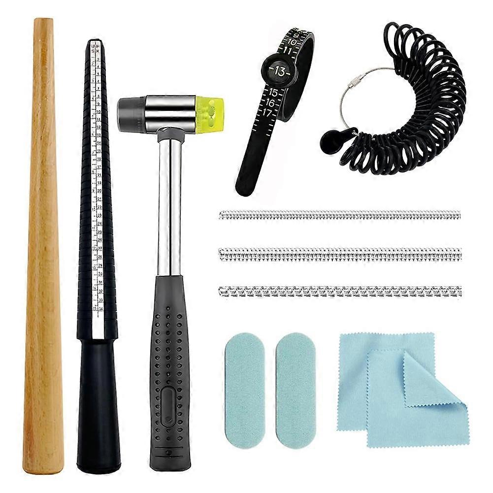 Ring Mandrel Ring Sizer Tool Ring Measurer with Quarter Sizes Finger Size Measuring Ring Shaper to Fix Bent Rings