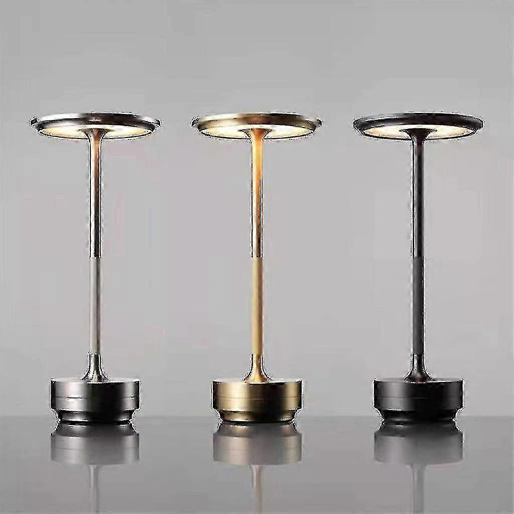 Waterproof & Dimmable Cordless Metal Table Lamp USB Rechargeable (1pc)