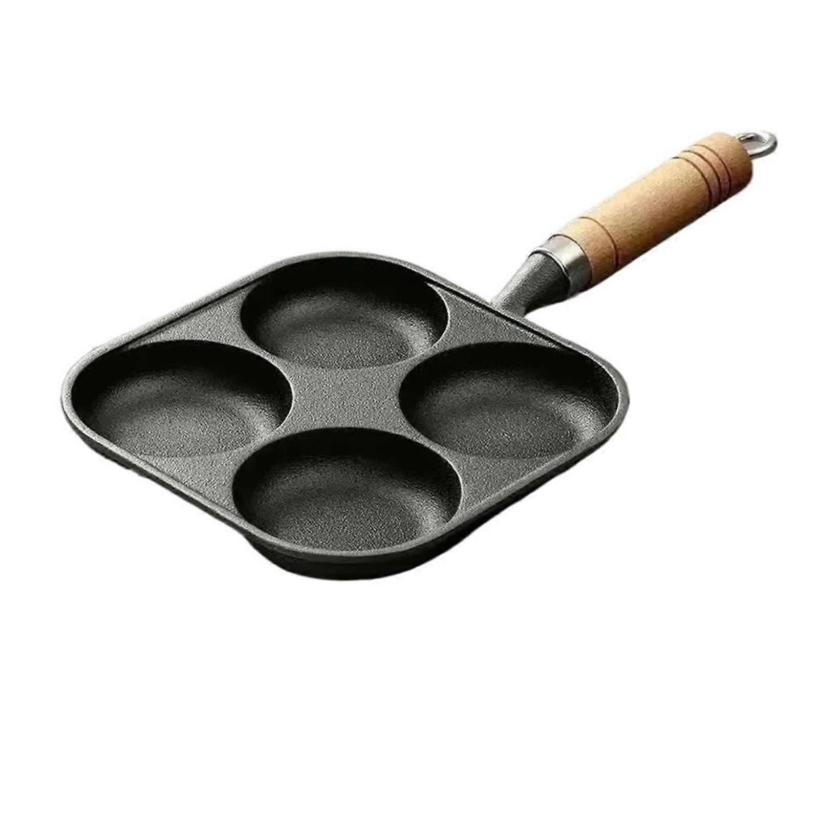 Cast Iron NonStick Egg Frying Pan with Flat Bottom for Pancakes Wraps and Home Cooking