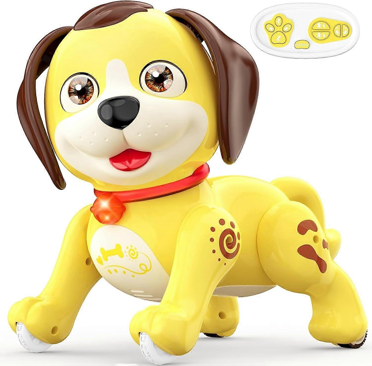 Remote Control Robot Dog Toy, Interactive Robot Dog Toys for Kids with Music, LED, Rechargeable