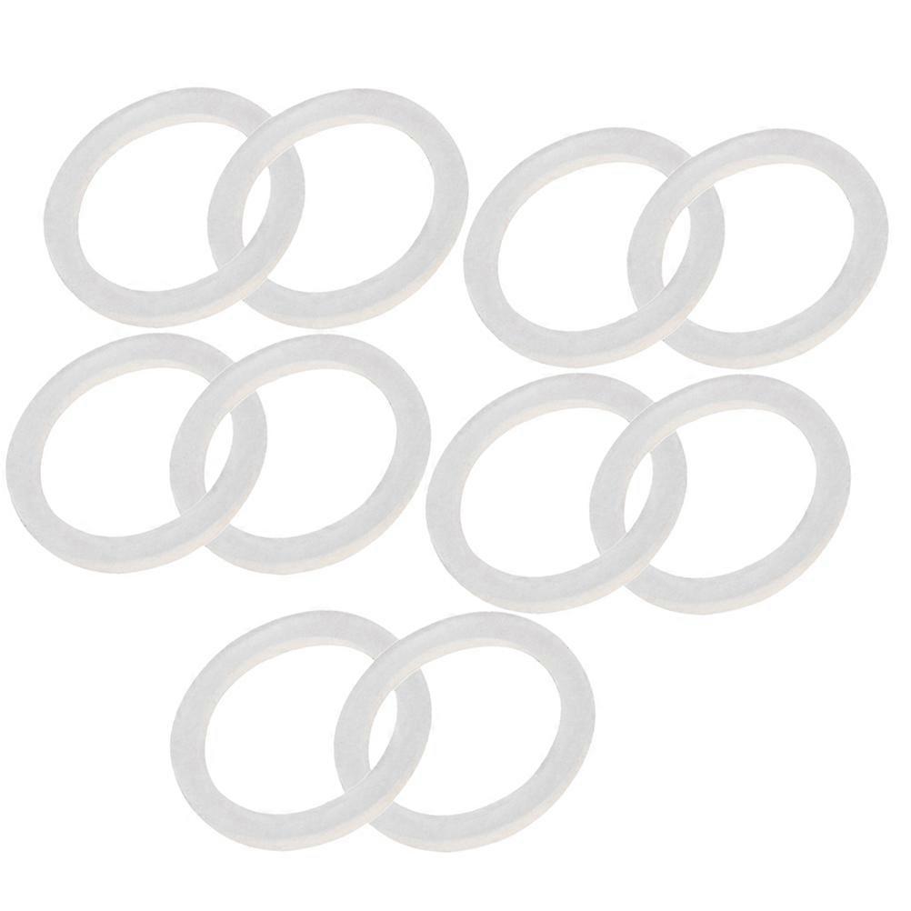 Silicone Gasket for Bottle Container Replacement Ring 10Pcs White
