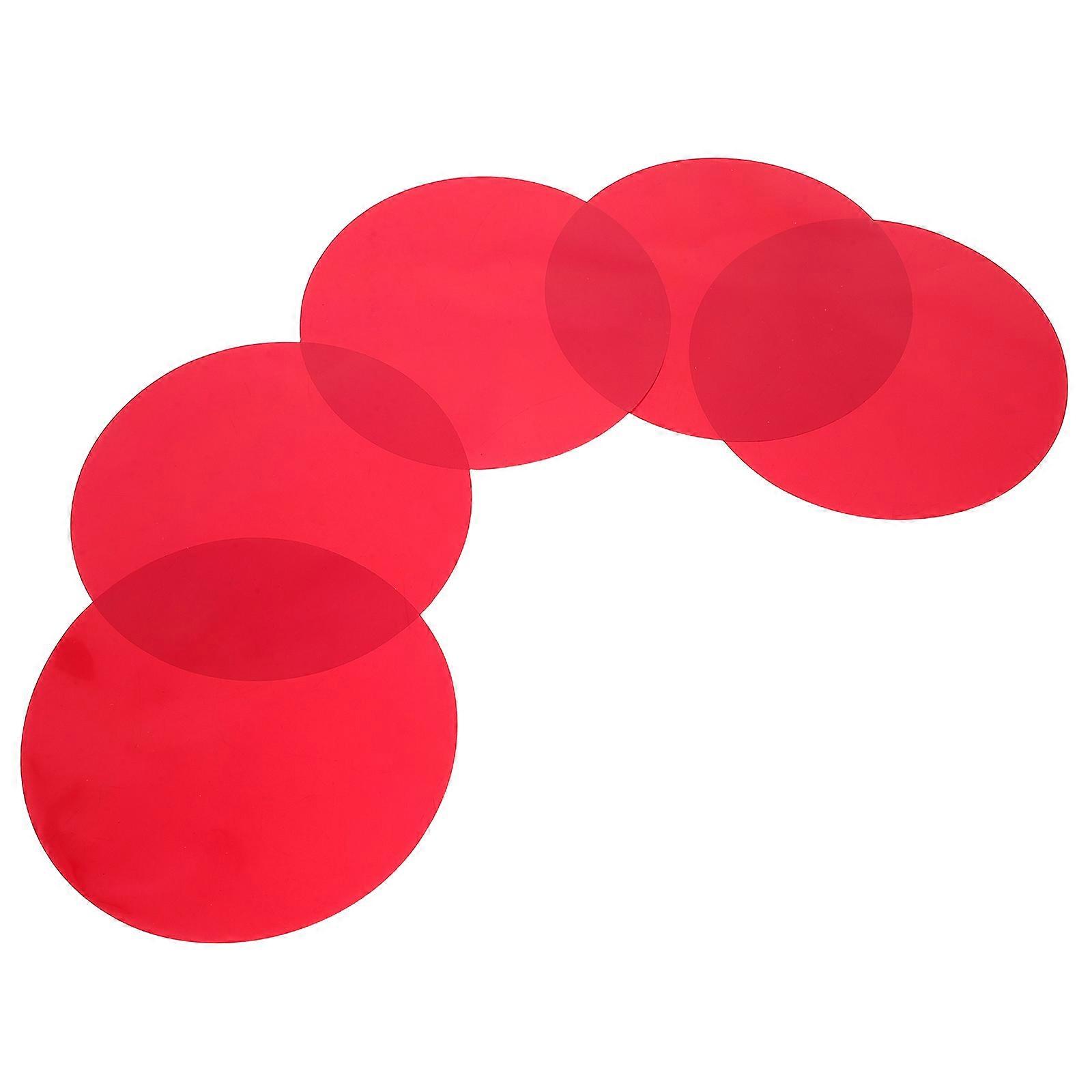 5Pcs Self-Adhesive Light Diffuser Film Warm Light Correction For Homeowners Red Color Changing Ambiance Enhancement