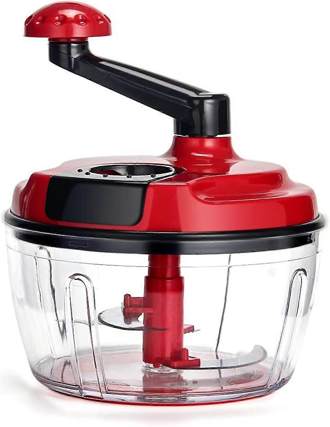 Multi-Functional Manual Food Processor,8 Cup Hand-powered Crank Chopper,Mincer