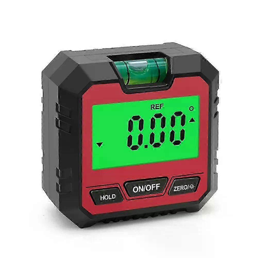 Precision Digital Inclinometer Electron Goniometers Magnetic Base Digital Protractor Angle Finder Bevel Box -Red