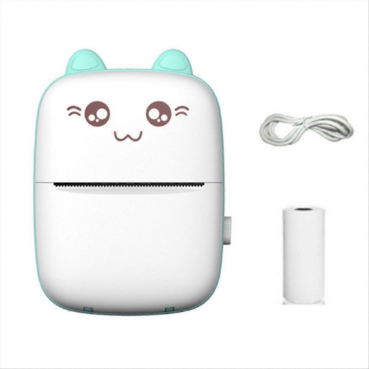 1 Roll Mini Printer Thermal Paper Label Inkless Printing Picture Blue