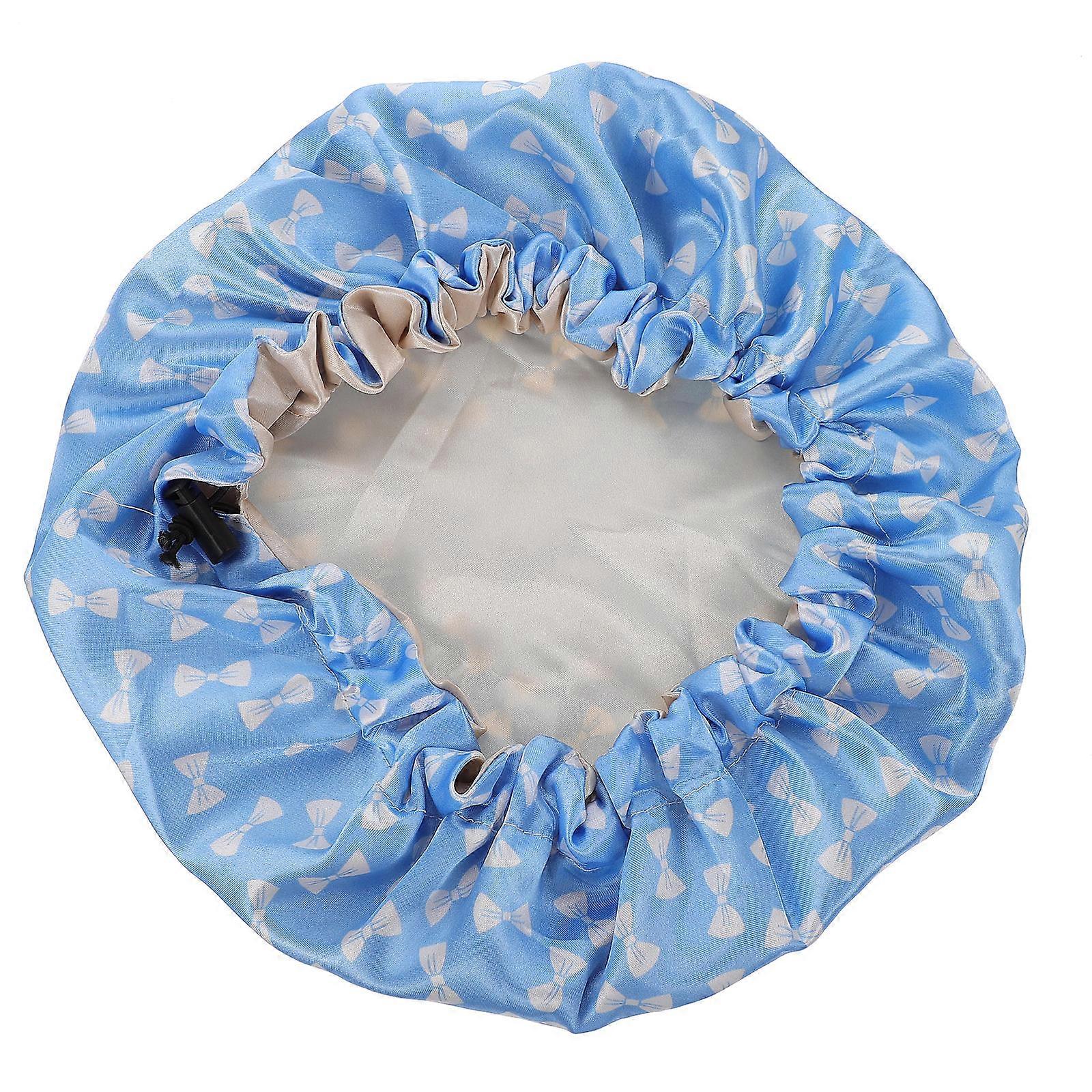 Blue Children Sleep Hat Adjustable Shower Hat for Kids 3Pcs Wrap