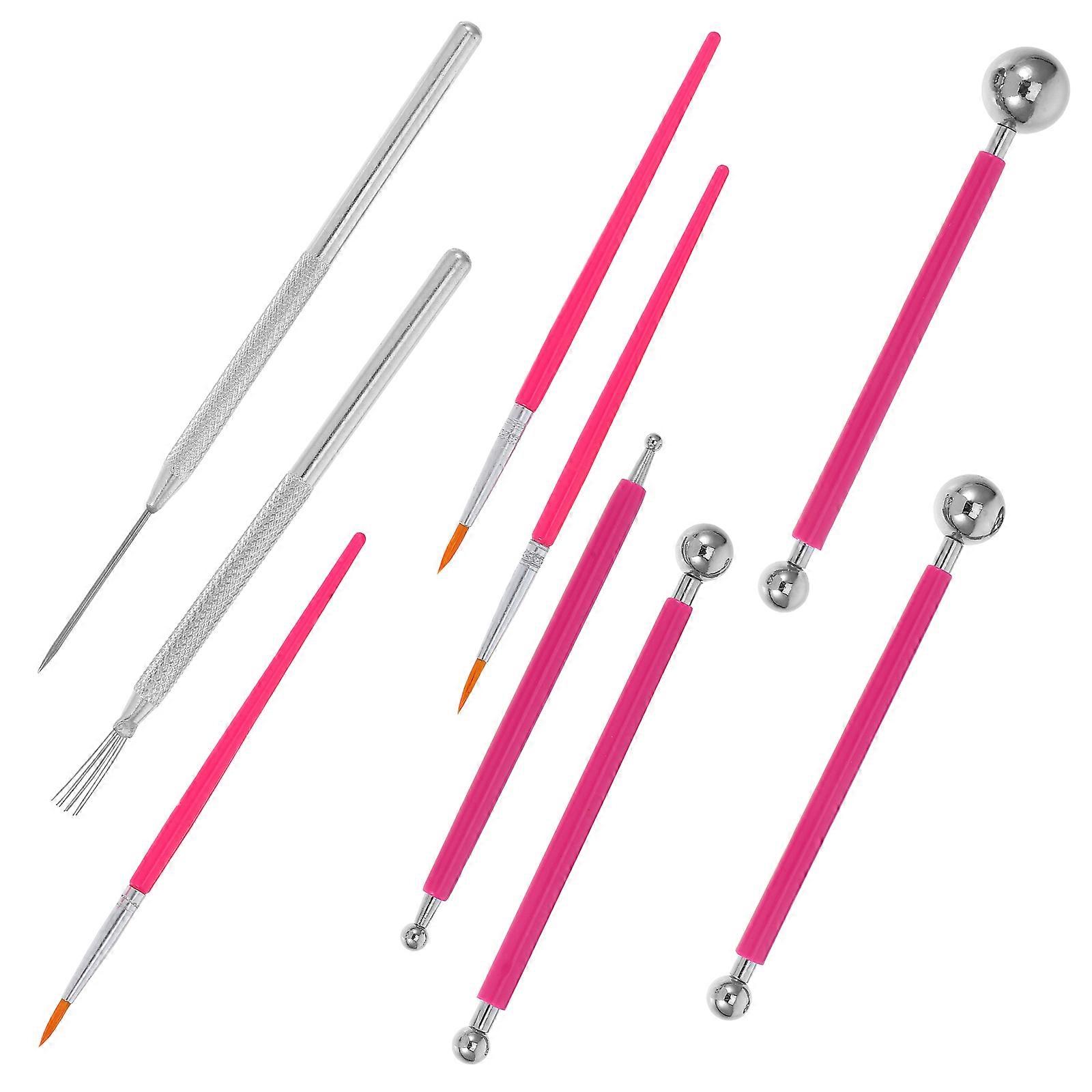 Mud Sculpture 9Pcs Double-Ended Stylus Tool for Clay Modeling