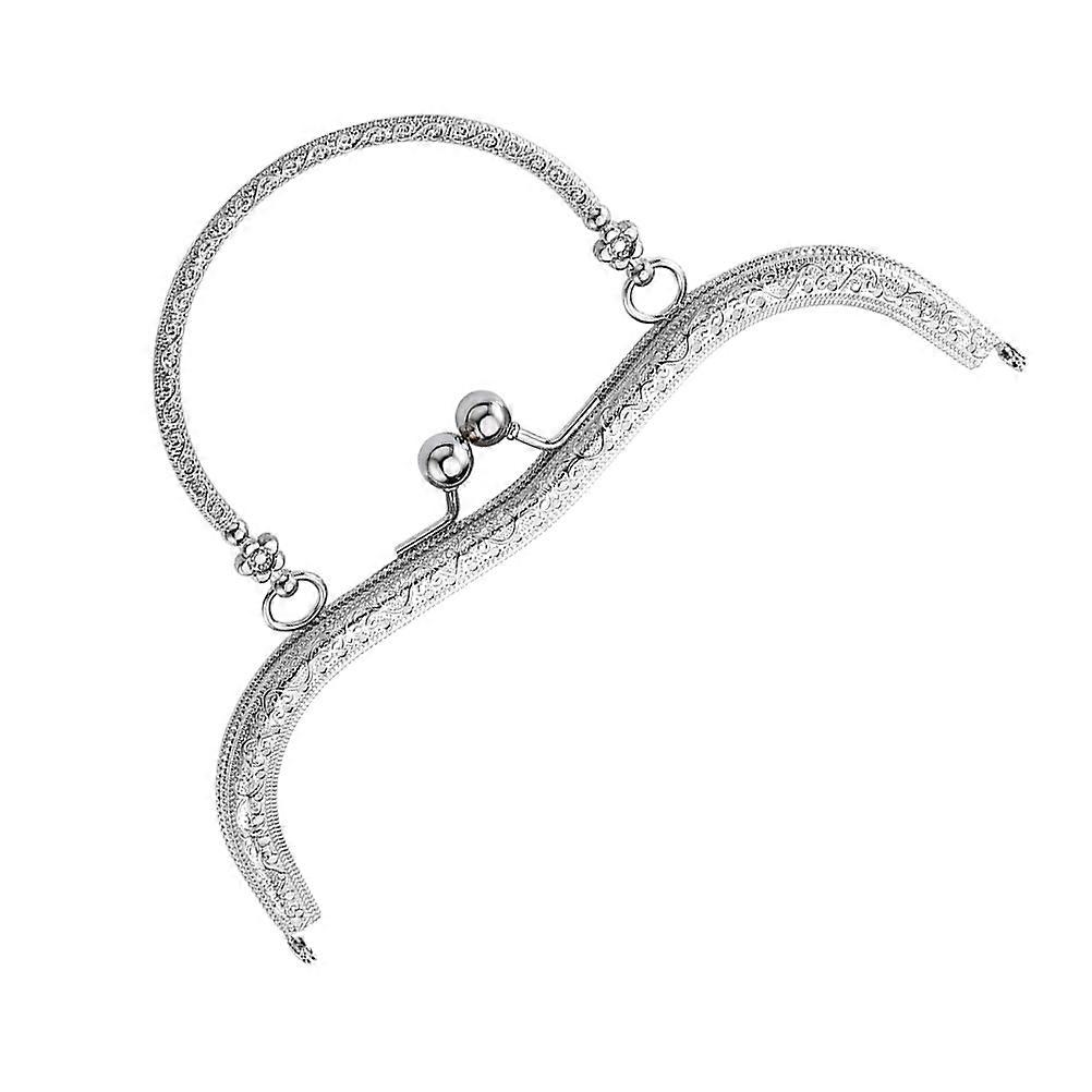 Silver Alloy 3Pcs Purse Frame with Kiss Lock for Bag Making