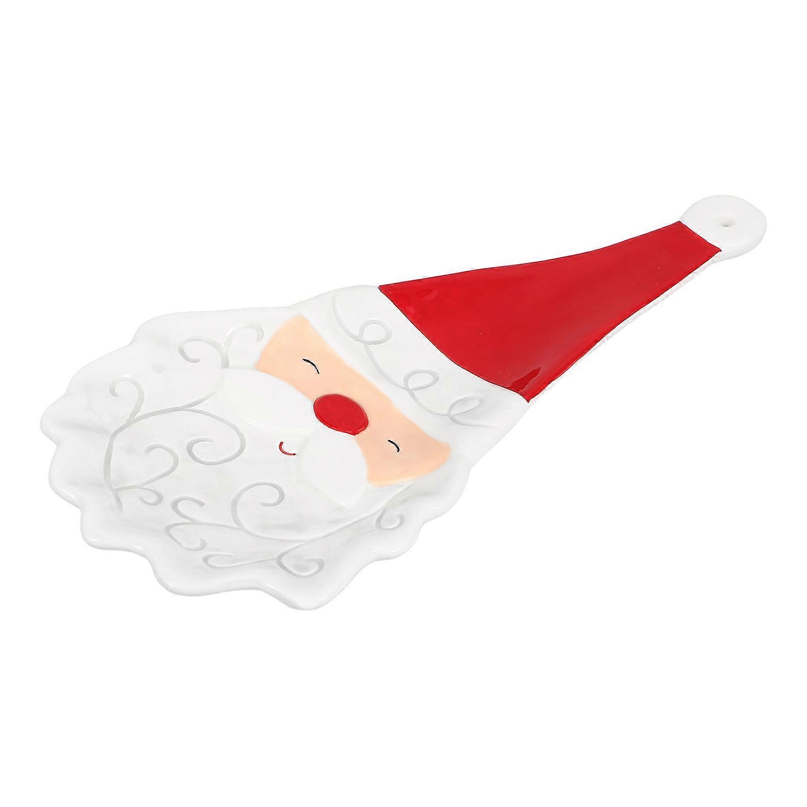 Delicate Ceramic Spoon Rest for Home Use Christmas Design