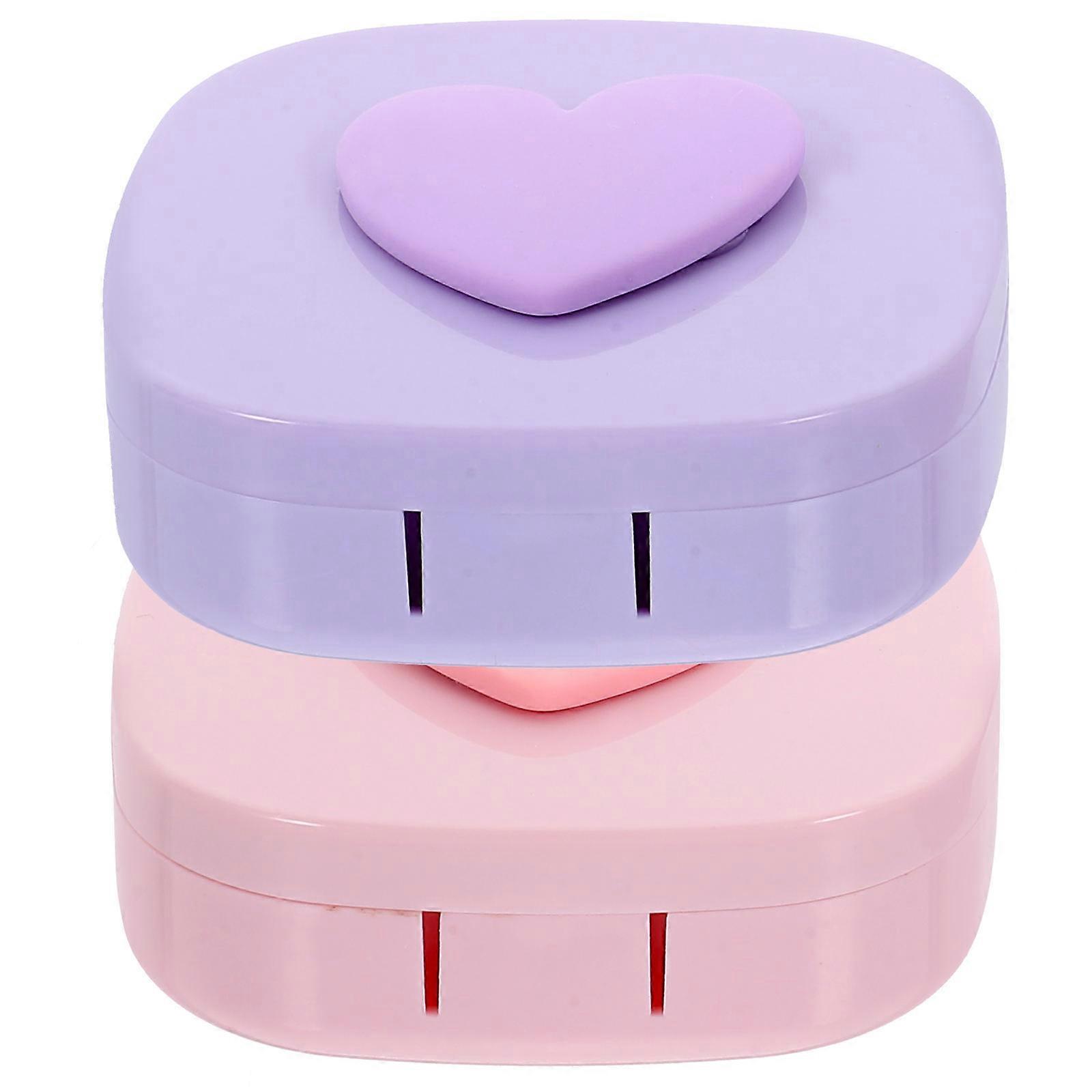 Contacts Lens Organizer Portable Container for Storage 4Sets Leakproof Plastic