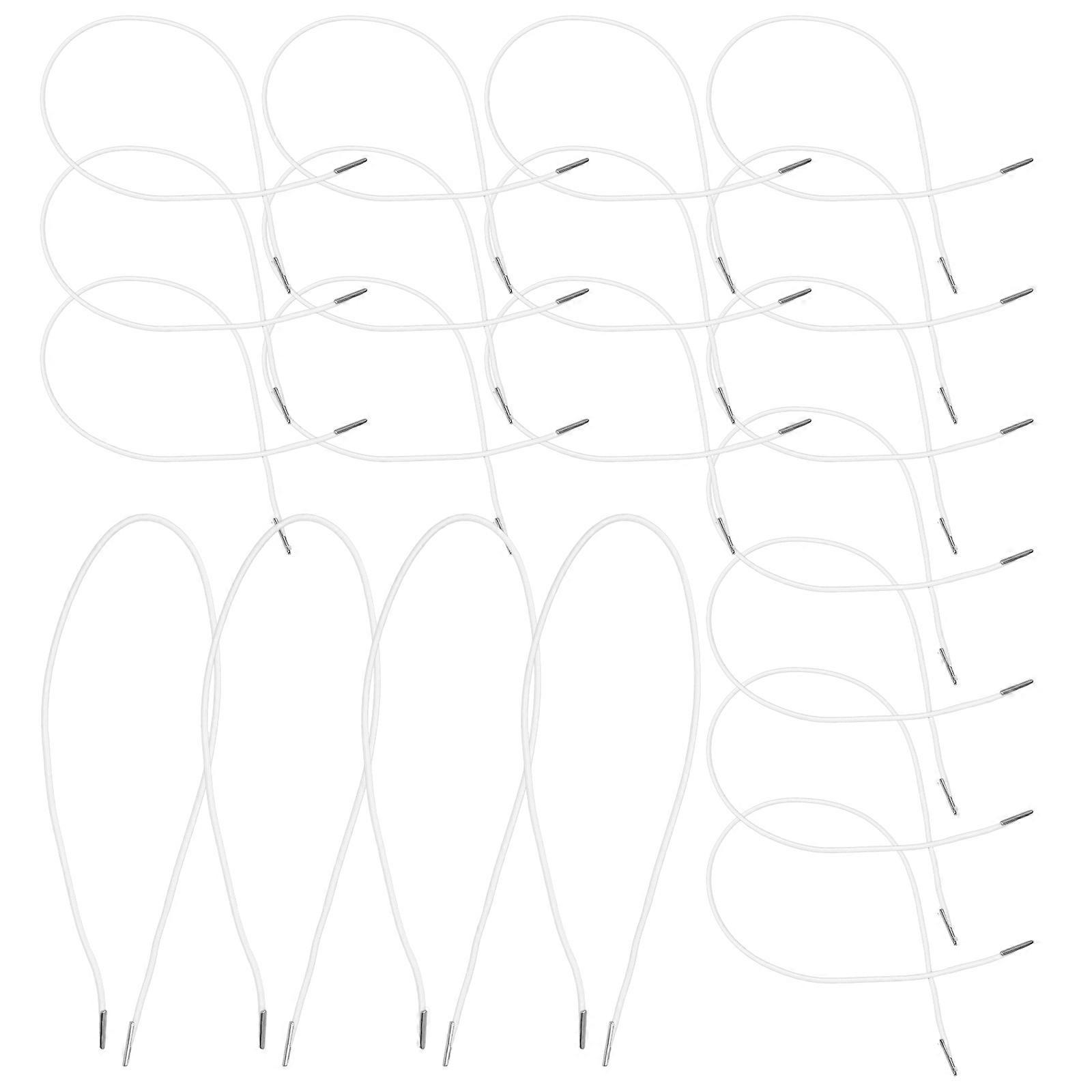 Elastic String Hat Cord for and Comfort 30Pcs White