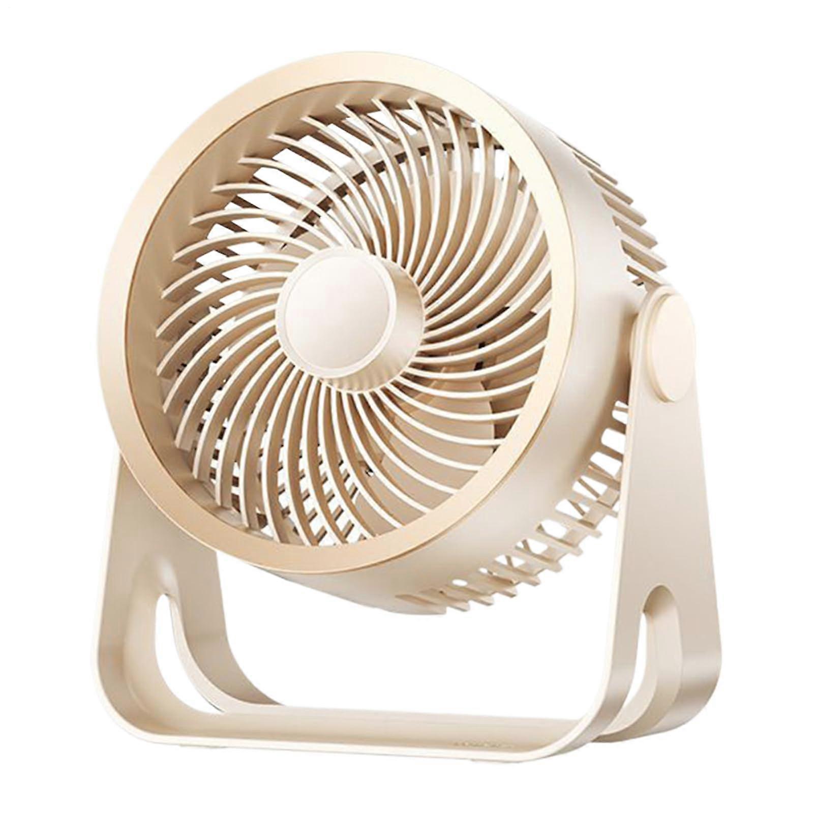 Desk Fan with Adjustable Strong Wind, Quiet 360° Tilt, Table or Wall Mount for Home, Office, Travel, OffWhite
