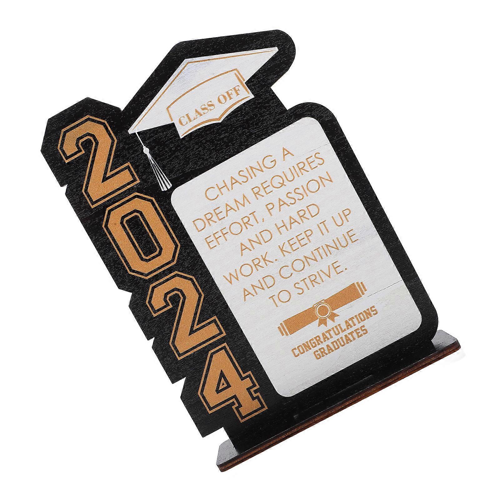 Black Wooden Photo Frame for Graduation Party Decor with Elegant Design and Multifunctional Use 6.5 Inches