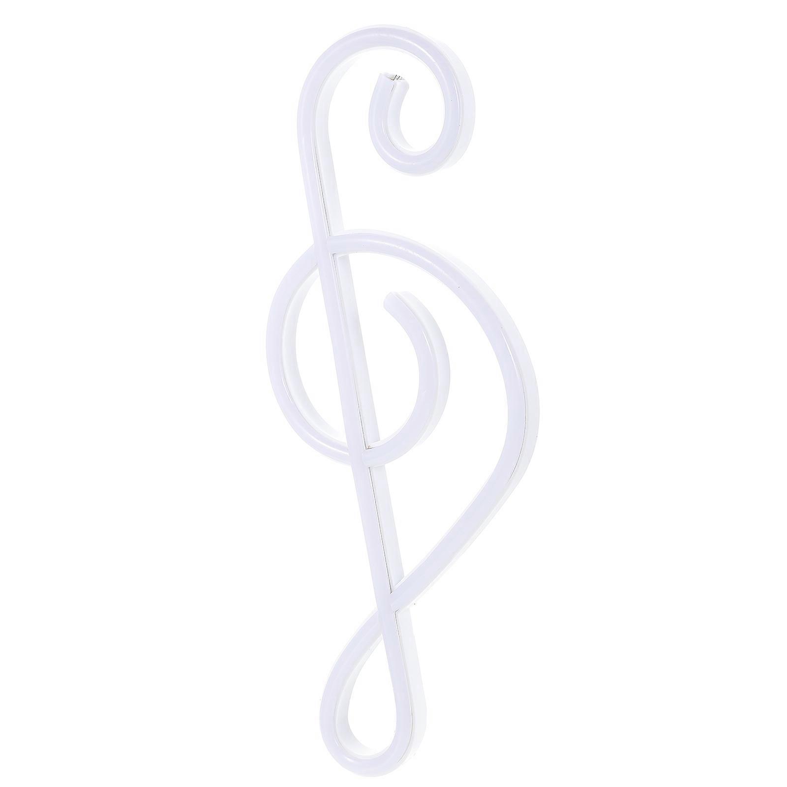 Blue Music Note Neon Light with Creative Design for Decorative Use PVC Material