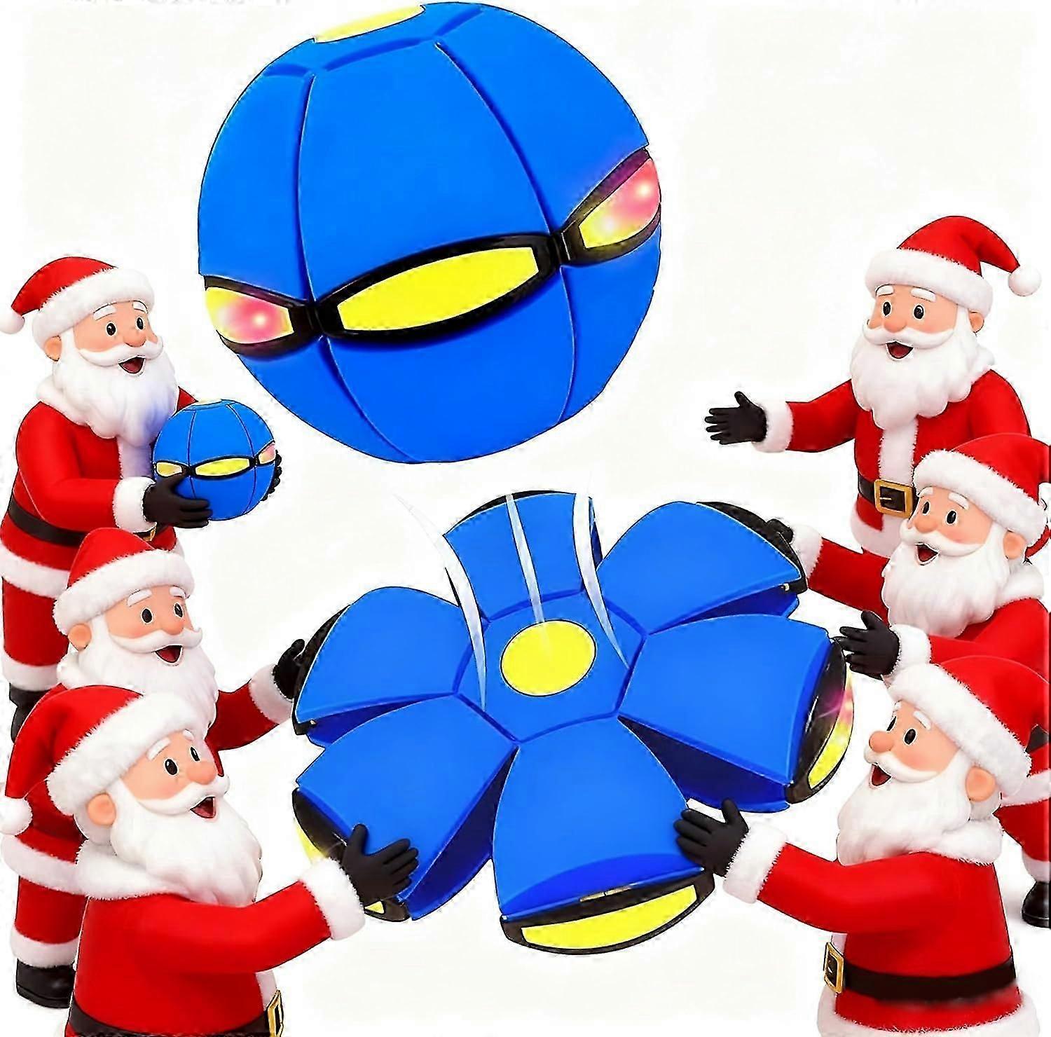 4Pack Magic Meta Ball Children's Bouncing Metaball, Parent-Child Interaction Magic Flying Saucer, Dual Form Freely Switchable with 6 Light (Mix)