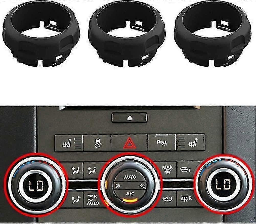 Central Console Button for Land Rover - 3PCS A/C Volume Control Knob Set Compatible with Discovery 4