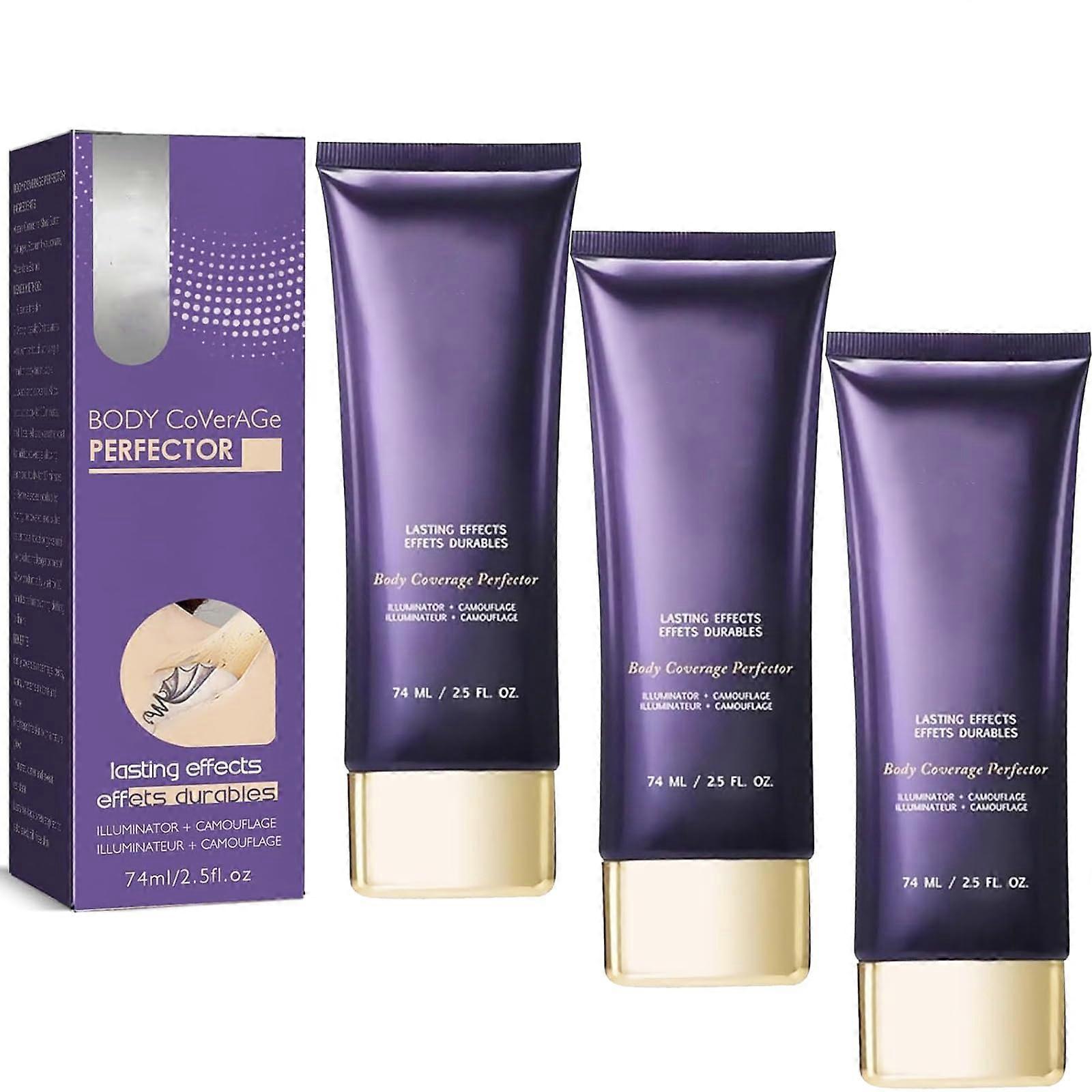 Body Concealer Waterproof Body Makeup for Scars and Tattoos Full Coverage 74ml 3PCS