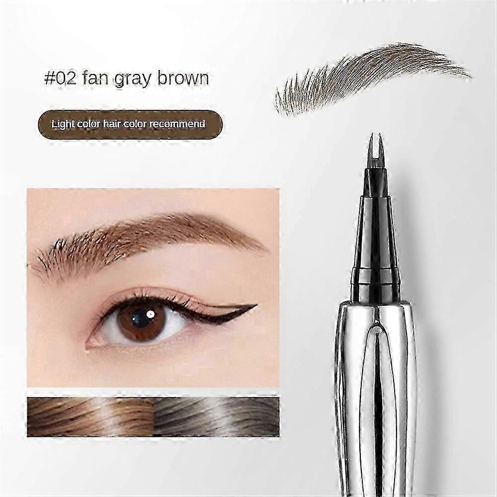 3-Pack Waterproof Eyebrow Pen with Tip, Upgraded Natural Design for Precise Application