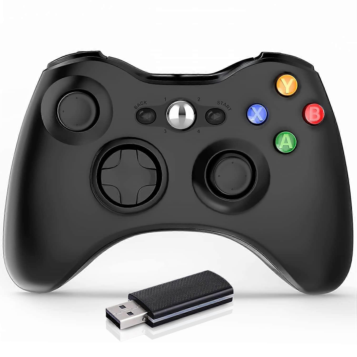 Wireless Bluetooth Controller with Ergonomic Grip and MultiPlatform Compatibility Black for Xbox 360
