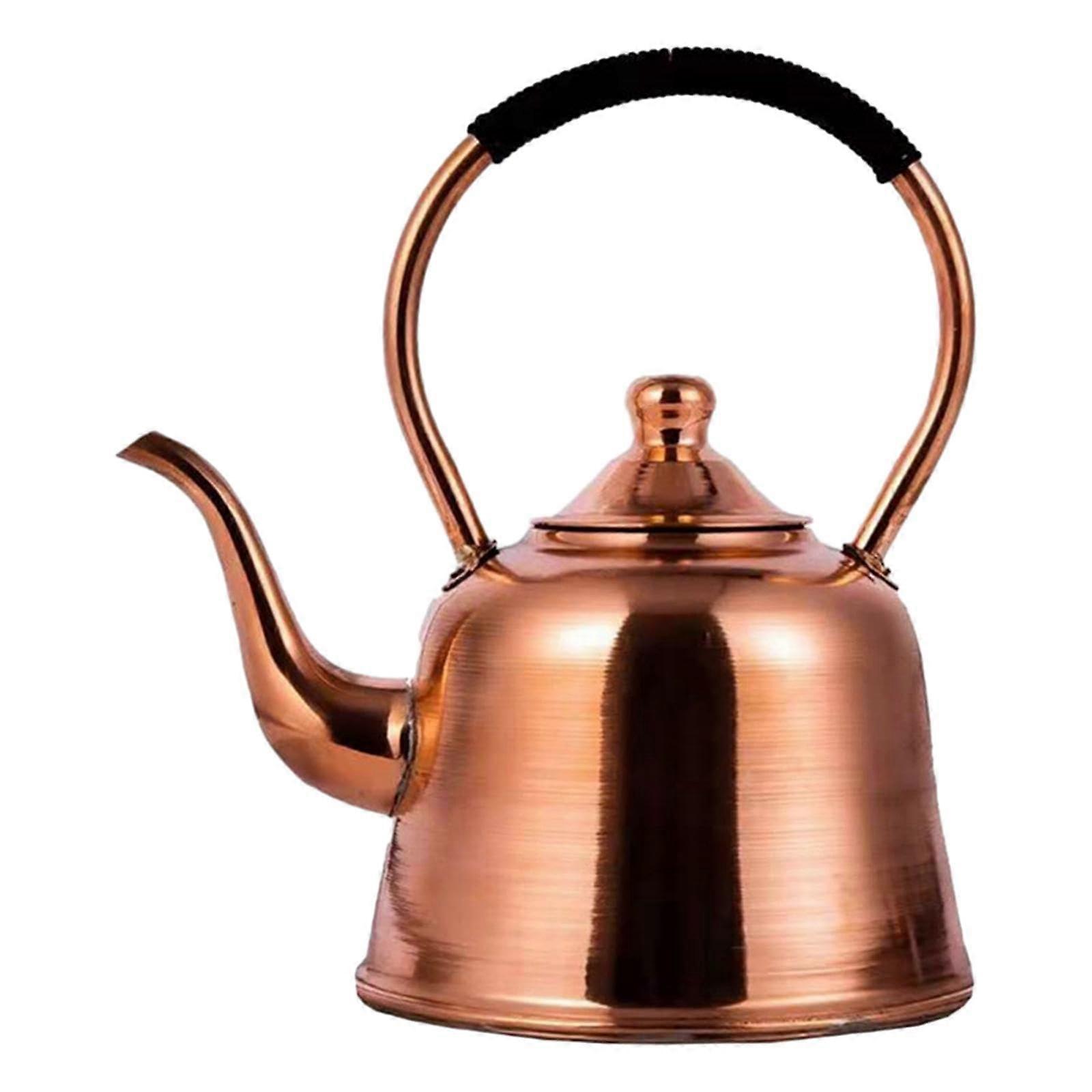 2L Copper Kettle with Wrapped CoolTouch Handle for Induction and Stove Rapid Heating