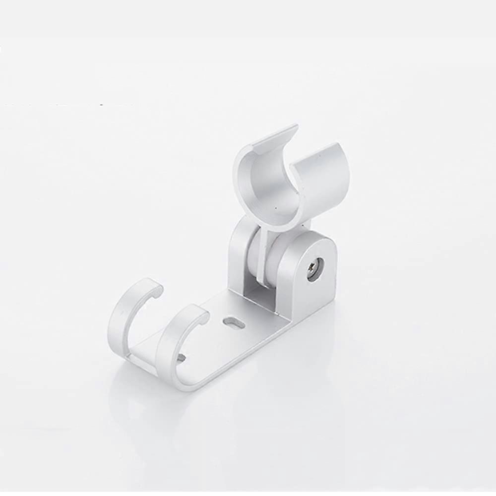 Silver Aluminum Wall Mounted Adjustable Shower Head Holder Bracket for Bathroom Easy Installation