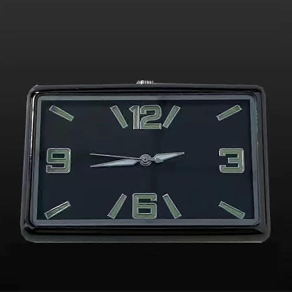 Rectangular Mirror Quartz Car Dashboard Clock with Easy Read Display and Universal Vehicle Fit