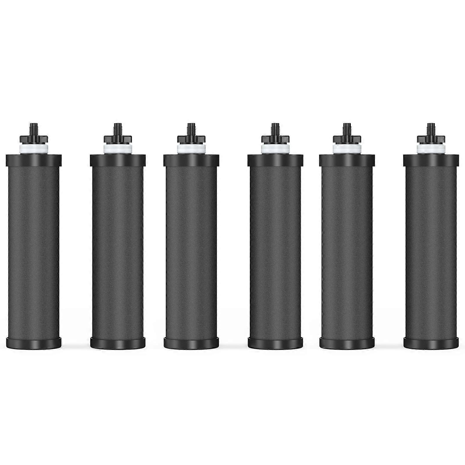 Water Filter Replacement BB92 Black Purification Elements, Activated Carbon, 6 Pack for Berkey