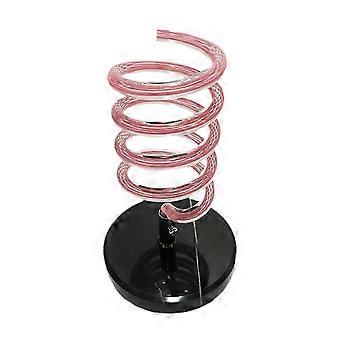 Hair Dryer Holder, Pink Bathroom Countertop Organizer Rack with Cable Management for Blow Dryer