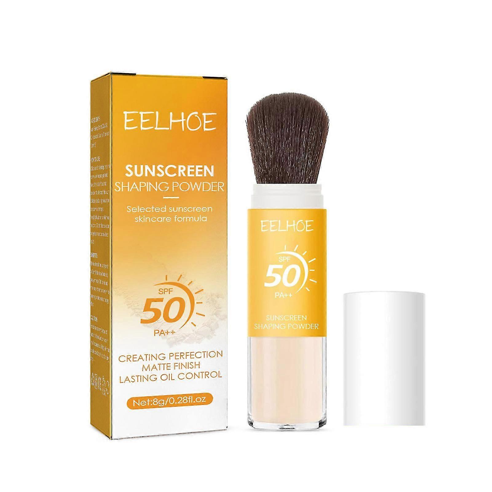 SPF50 Makeup Sunscreen Setting Powder Breathable Long-lasting Face Pressed Setting Powder Face Cosmetics