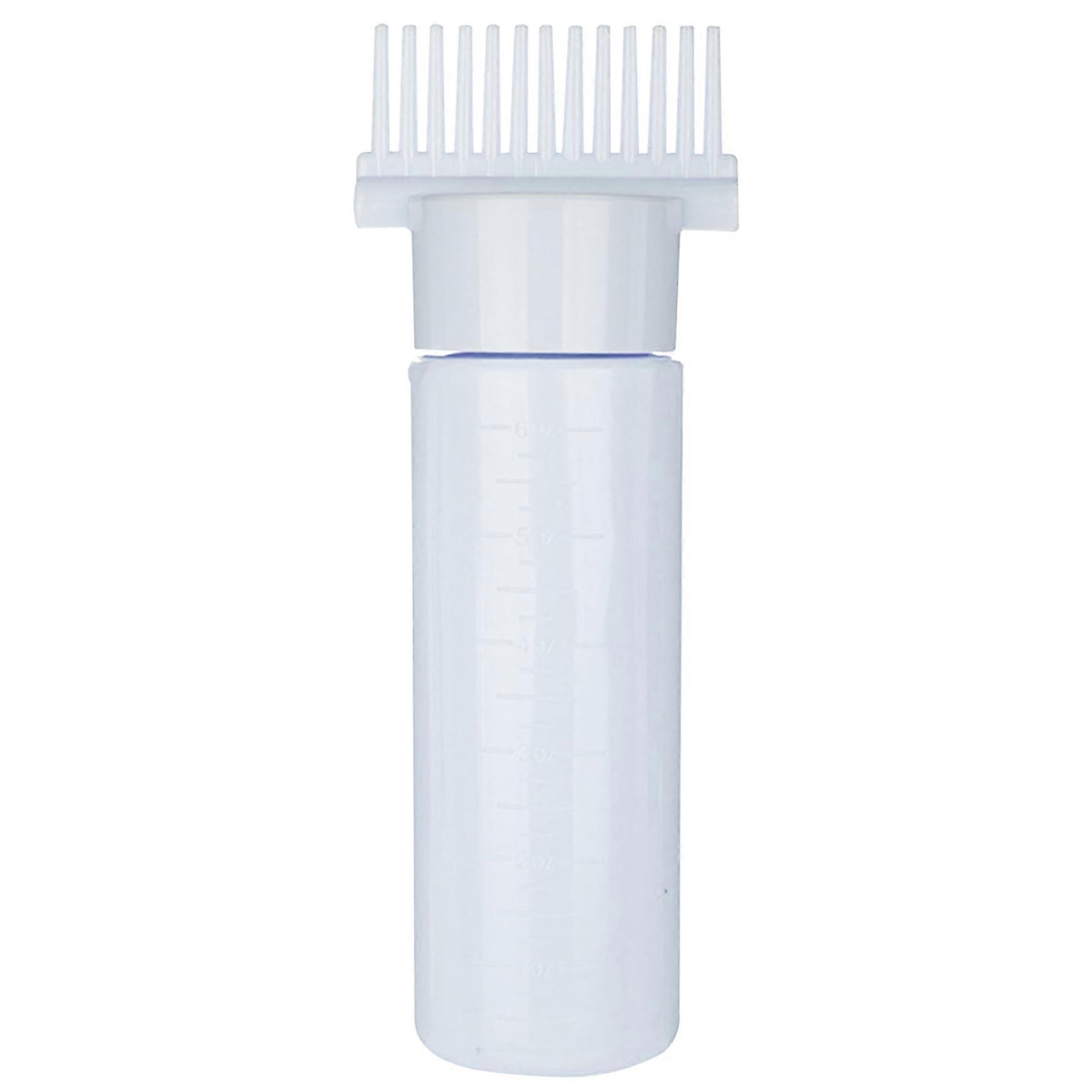 Hair Dye Applicator Bottle 180ml with Comb Nozzle for Precise Root Application and Clear Scale Blue