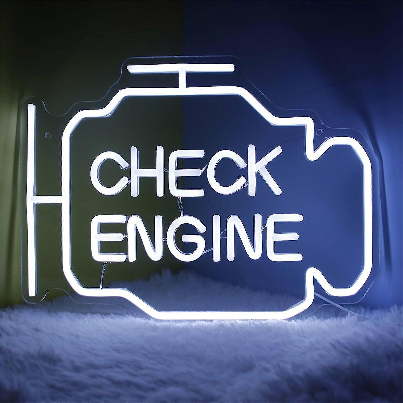 Car Engine Neon Sign LED Garage Light with Switch, Colorful Wall Decor for Auto