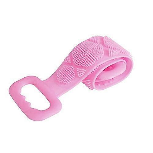 Exfoliating Bath Towel and Silicone Body Scrubber with Long Handle, DoubleSided Deep Cleansing