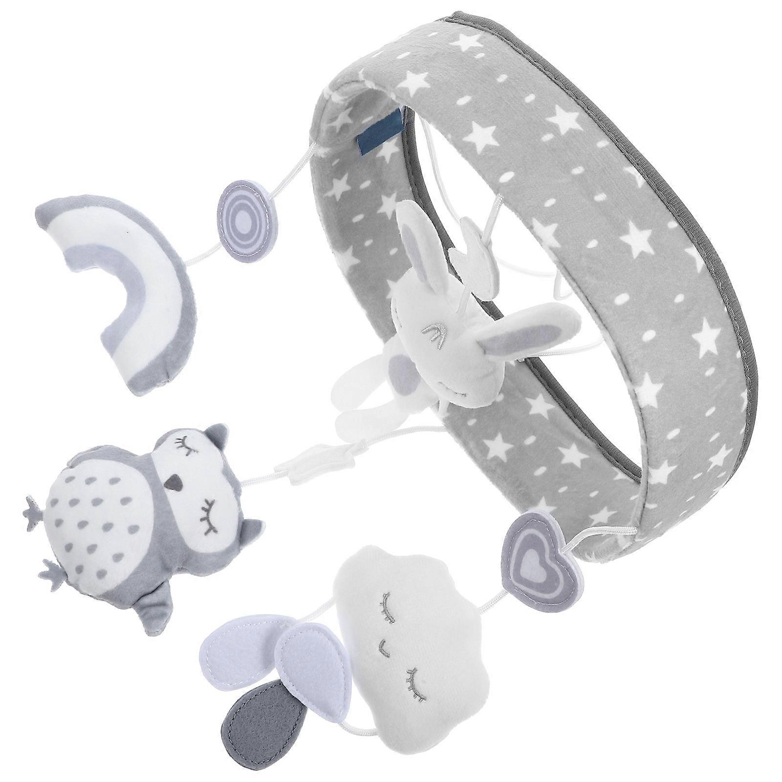 Mobile Mobile Hanging Toy for Playing Grey Plush