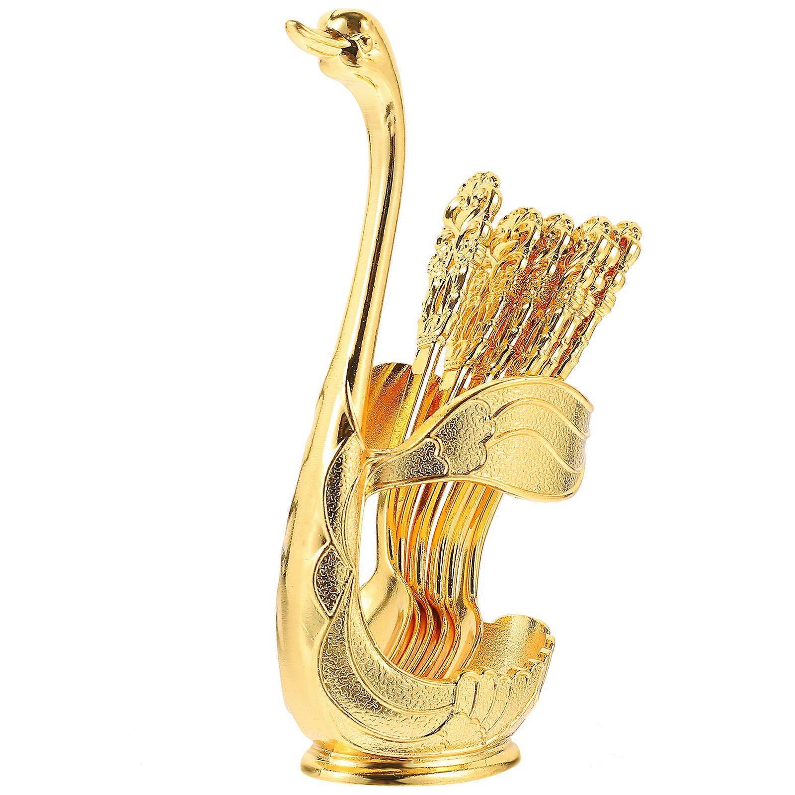 Spoon Organizer Rustic Style Adults Use Golden Alloy Workmanship 1 Set