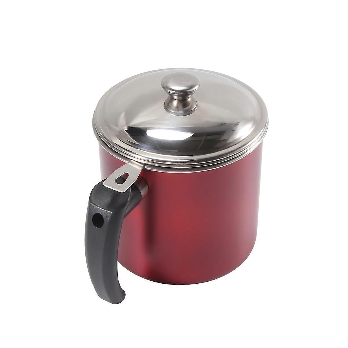Bacon Grease Container 1.3L Cooking Oil Storage Can (Red)