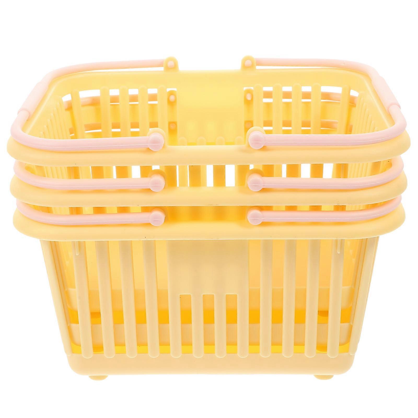 Bathroom Drainage Basket Plastic Storage Containers for Organizing 3Pcs