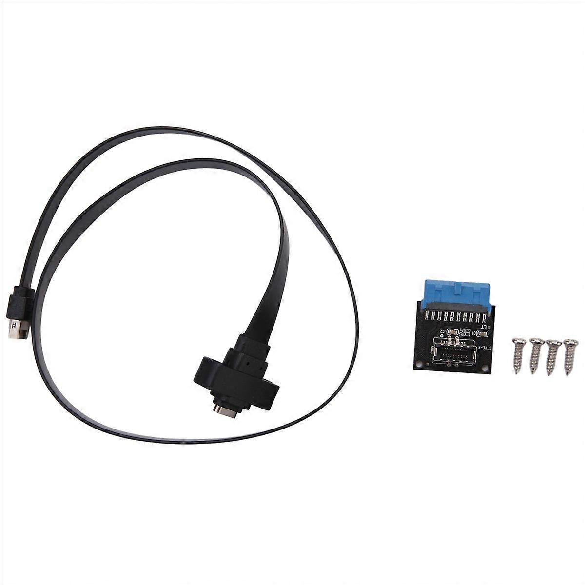 USB 3.1 Type C Front Panel Header Extension Cable 50 cm, USB 3.1 Type E to USB 3.1 Type C Cable,Gen 