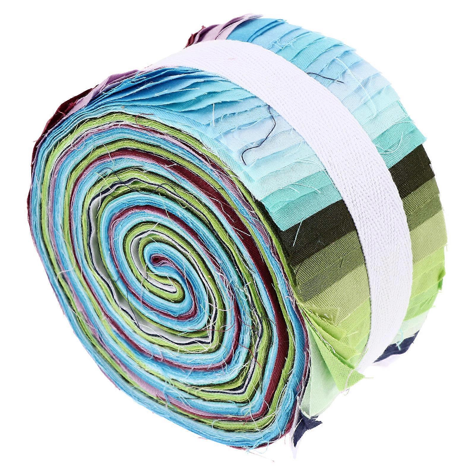 Pure Cotton Fabric Strips for DIY Patchwork Craft 36Pcs Multicolor Bundle