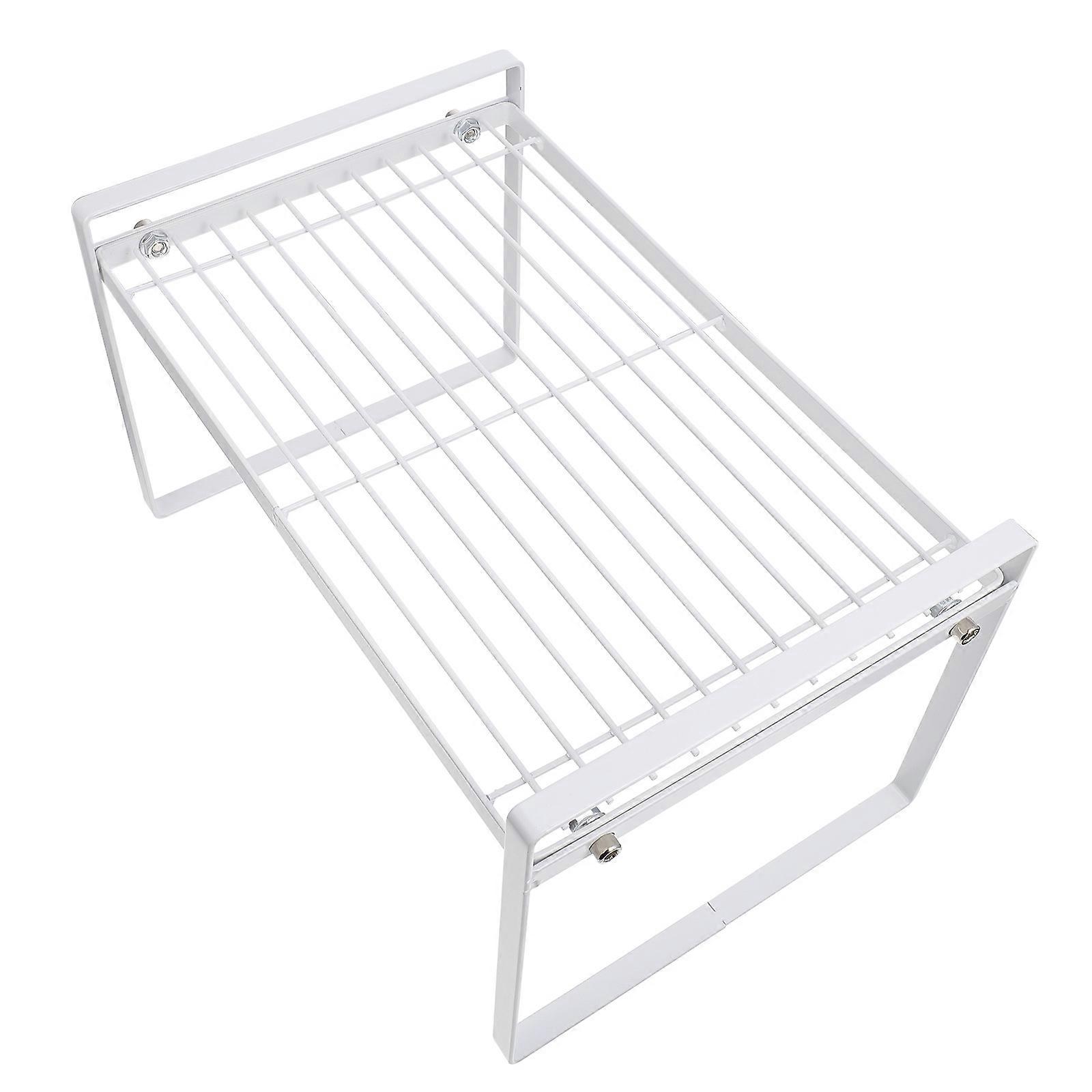 Space-Saving Shelf Kitchen Storage Organizer Iron Art Rectangular Stable Base Non-Slip 1Pack