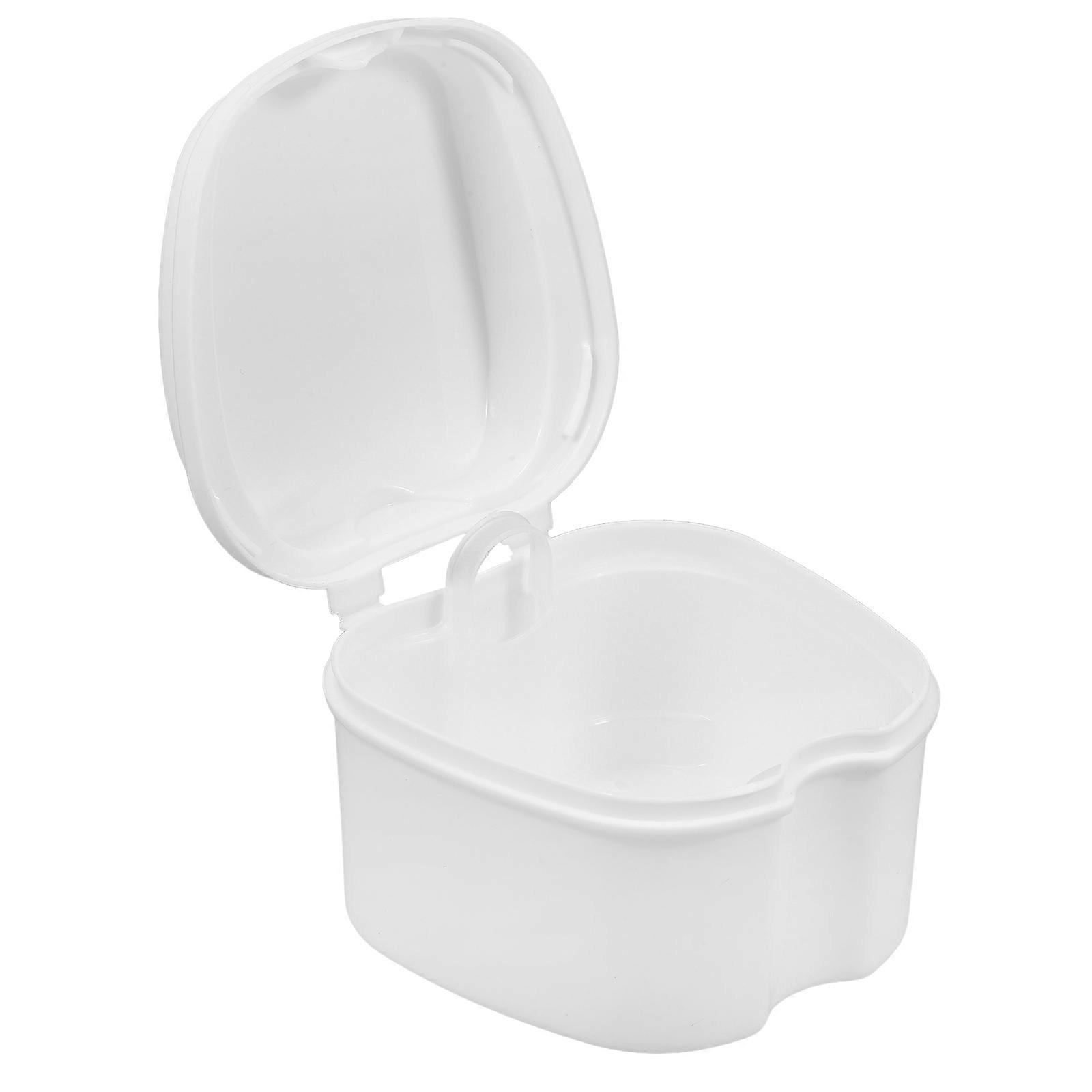 Denture Denture Teeth Storage Box for Safe Storage White