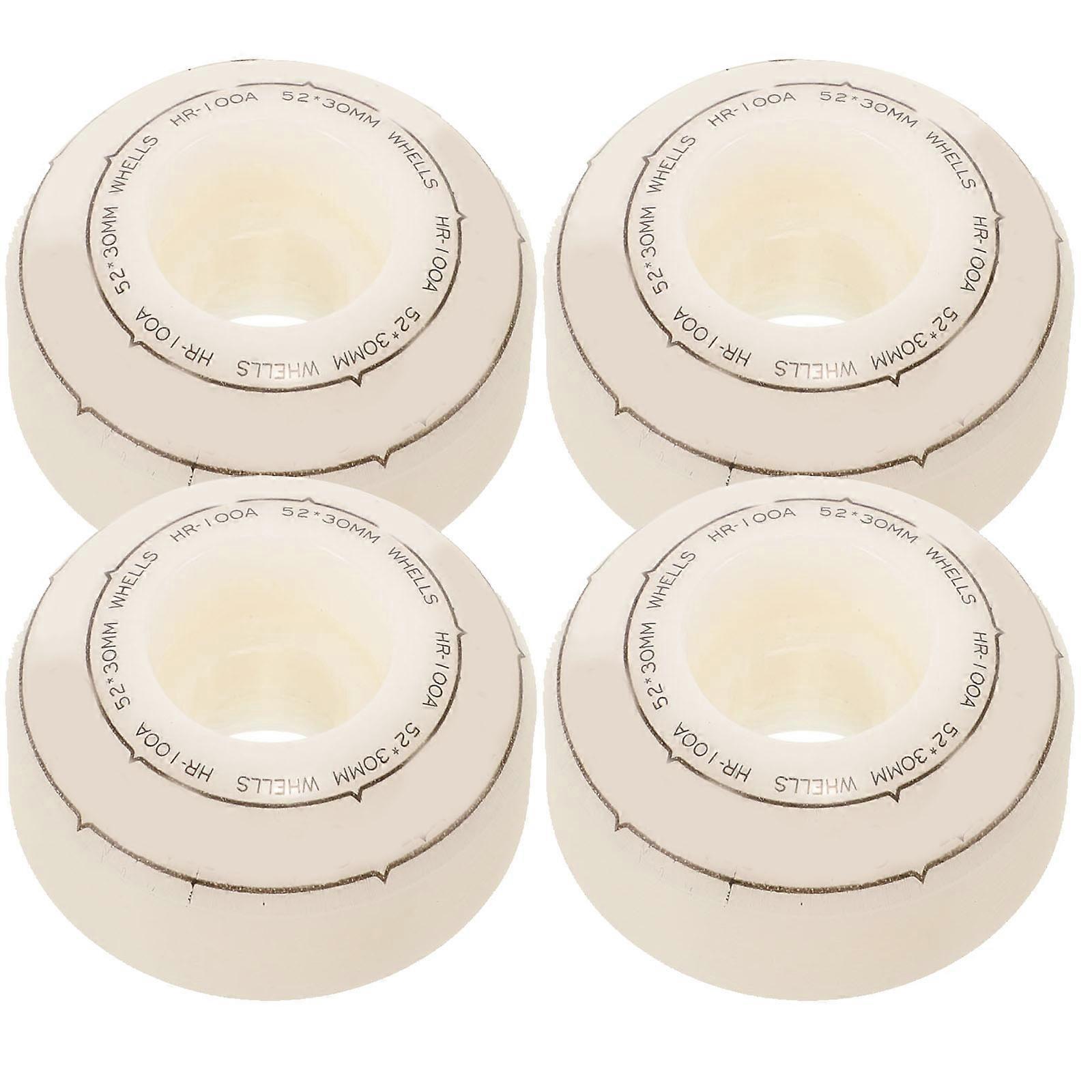 Skateboard Wheels PU Replacement Wheel for Skateboard 4Pcs Durable White Set