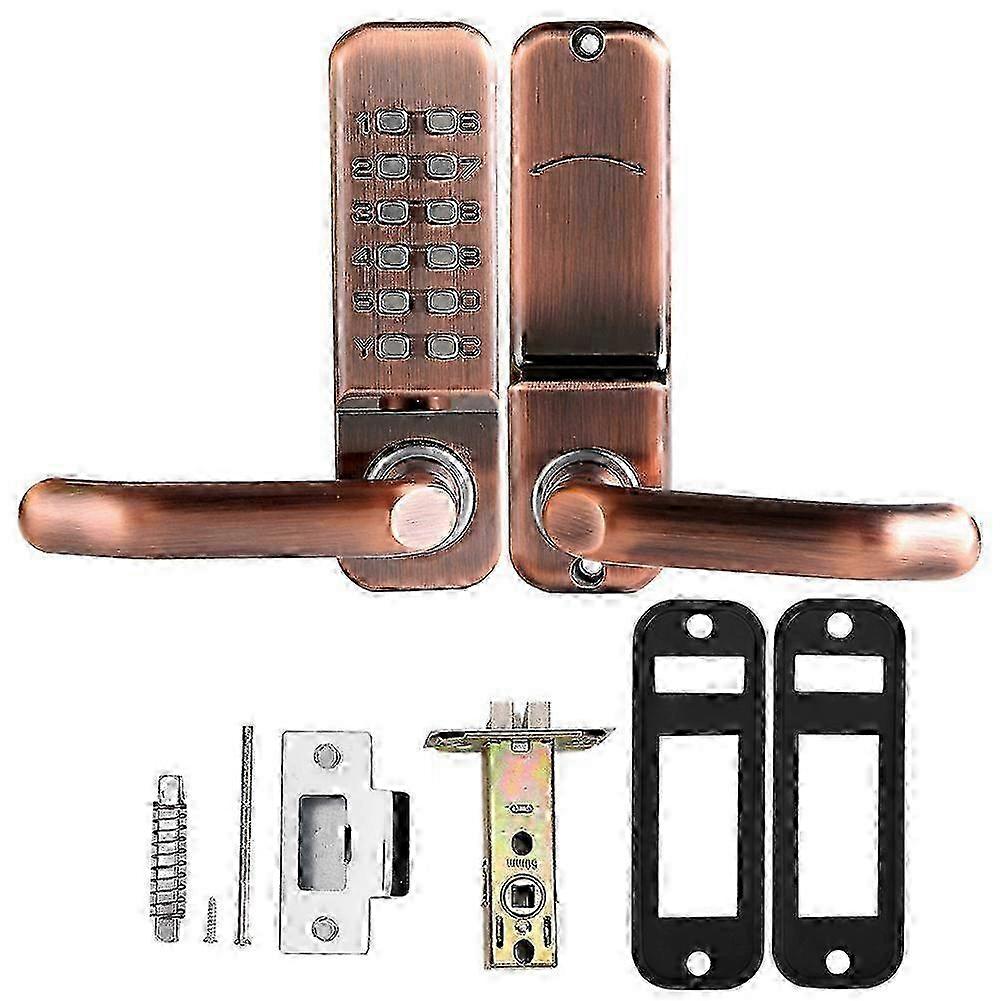 Mechanical Smart Digital Push Button Door Lock Home Keypad Keyless Code Password Waterproof