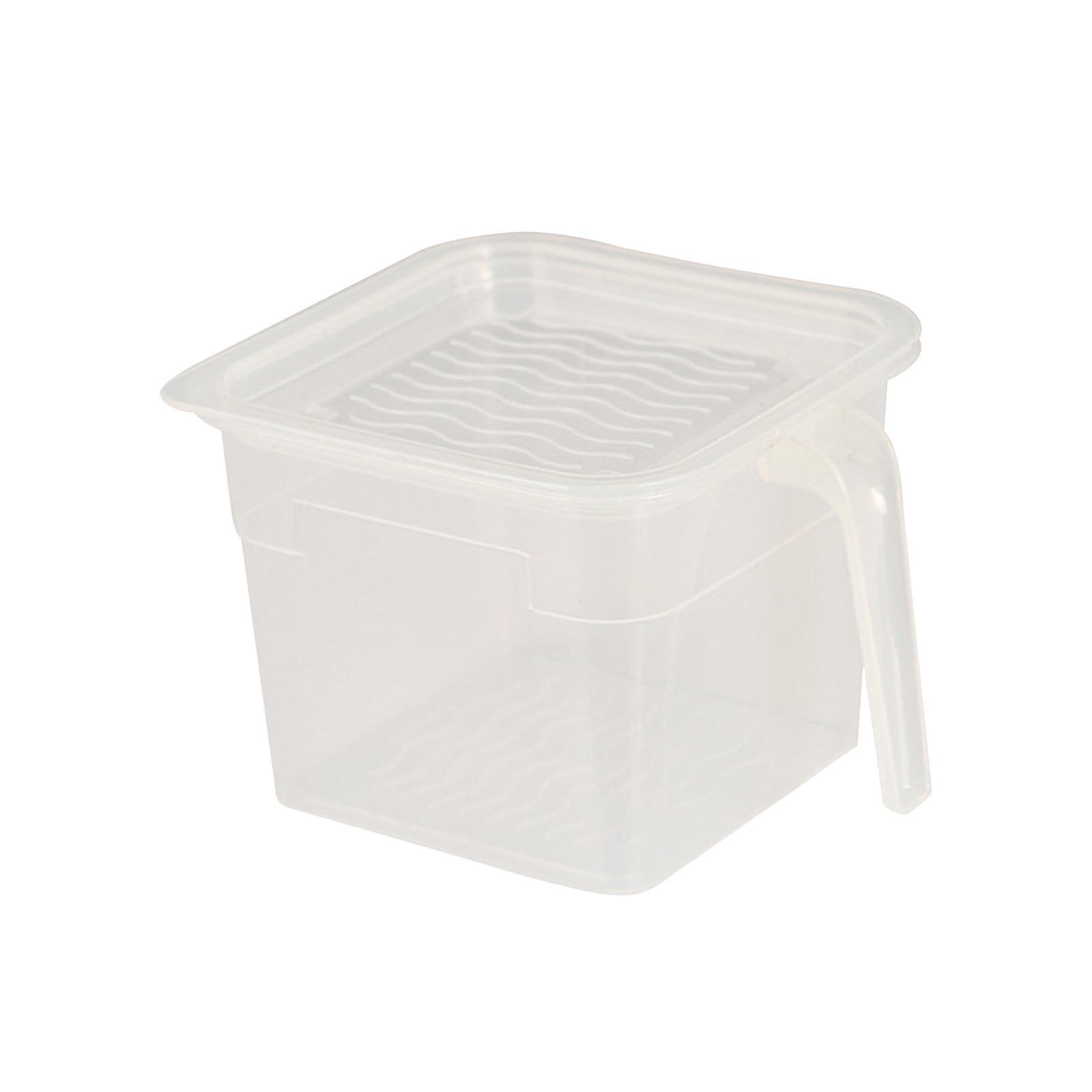 Transparent Refrigerator Storage Box, Stackable Food Organizer, Plastic Vegetable and Fruit Container, Clear Lid, Versatile Kitchen Storage Solution